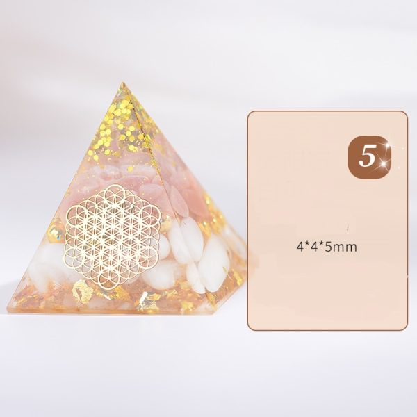 Orgone Pyramid EMF Protection Energy Generator Flower of Life Orgonite Pyramid - Image 4