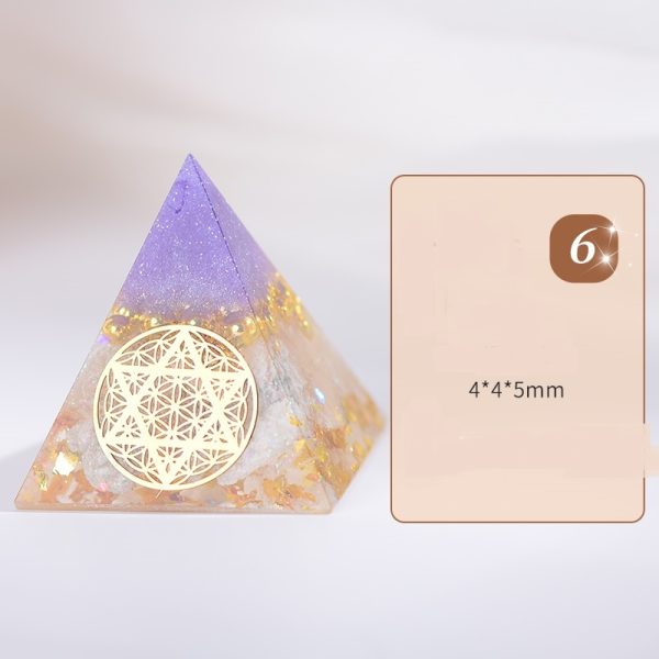 Orgone Pyramid EMF Protection Energy Generator Flower of Life Orgonite Pyramid - Image 6