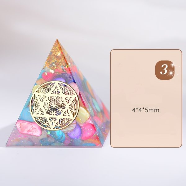 Orgone Pyramid EMF Protection Energy Generator Flower of Life Orgonite Pyramid - Image 8