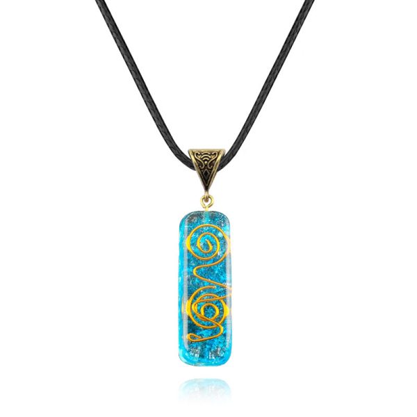 Natural Crystal Orgone Energy Orgone Seven Chakra Rough Stone Pendant Irregular Healing Energy Necklace - Image 5