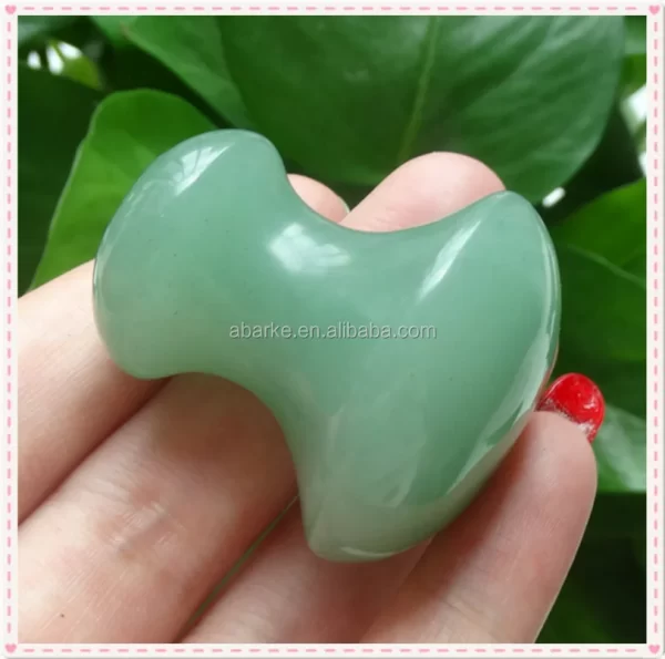 Green Aventurine Mushroom shaped Gua Sha Tools Mushroom Guasha Massage Stones For Face - Image 3