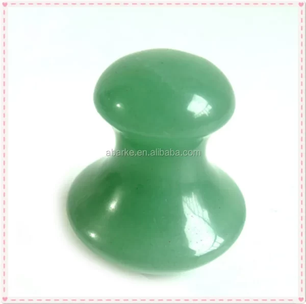 Green Aventurine Mushroom shaped Gua Sha Tools Mushroom Guasha Massage Stones For Face - Image 5